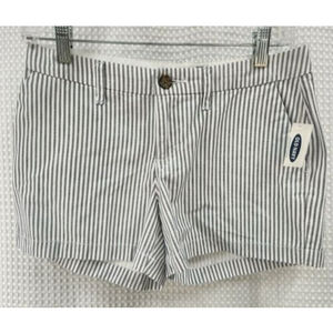old navy gray pin striped shorts size 0 100% Cotton